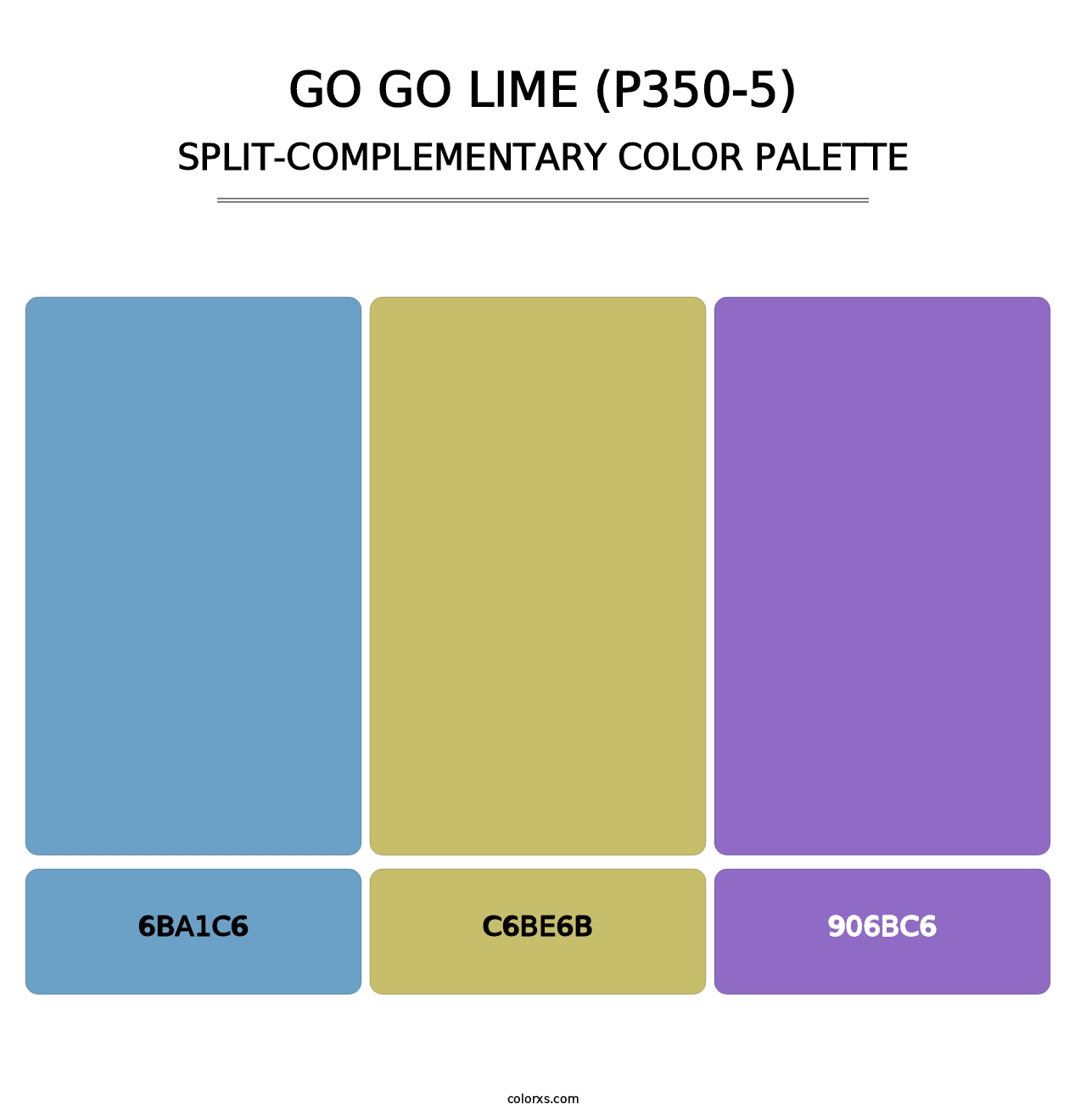 Go Go Lime (P350-5) - Split-Complementary Color Palette