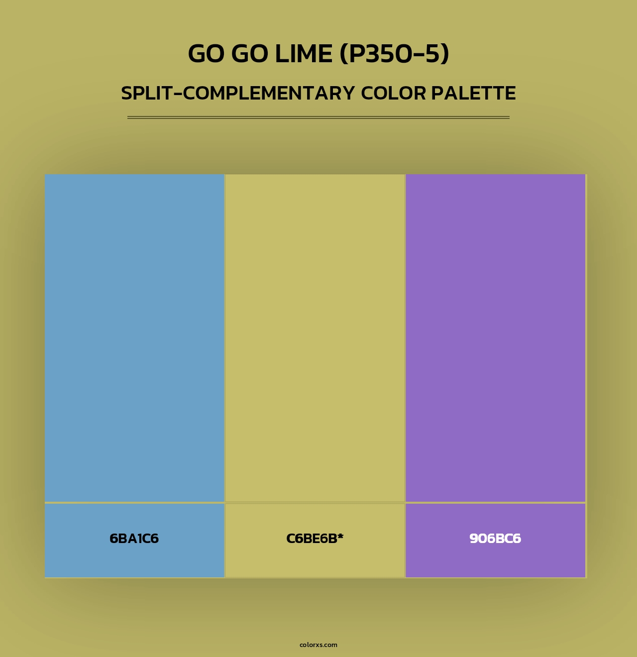 Go Go Lime (P350-5) - Split-Complementary Color Palette