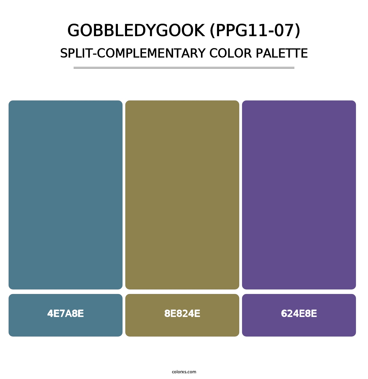 Gobbledygook (PPG11-07) - Split-Complementary Color Palette