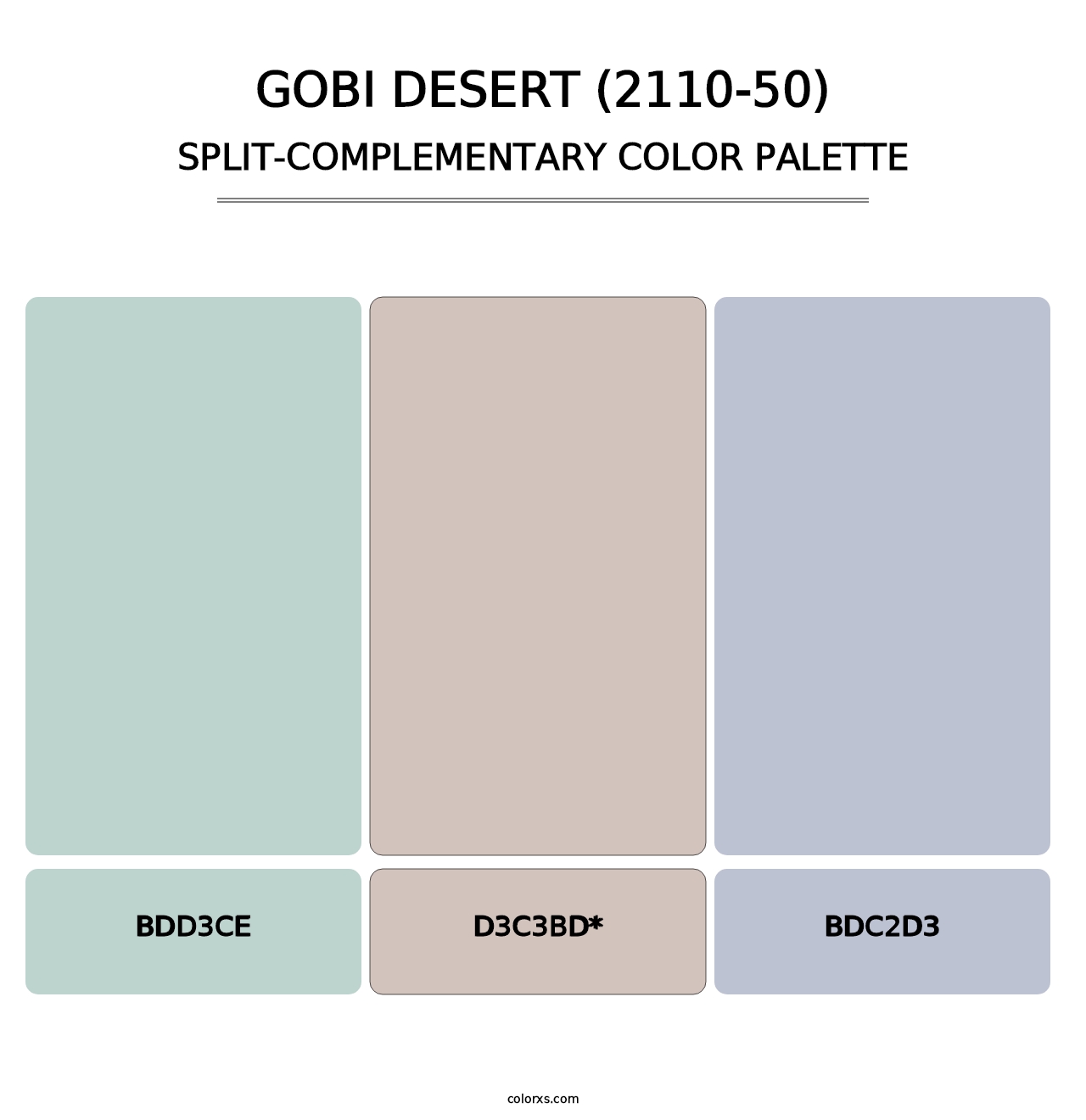 Gobi Desert (2110-50) - Split-Complementary Color Palette