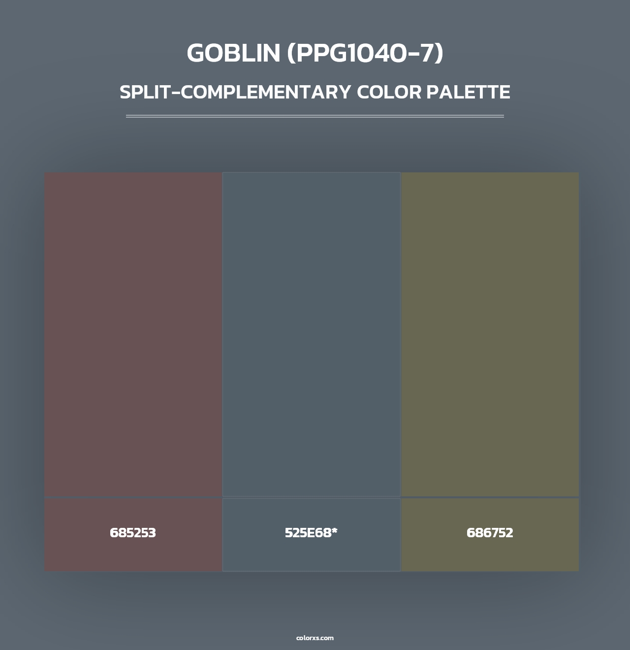 Goblin (PPG1040-7) - Split-Complementary Color Palette