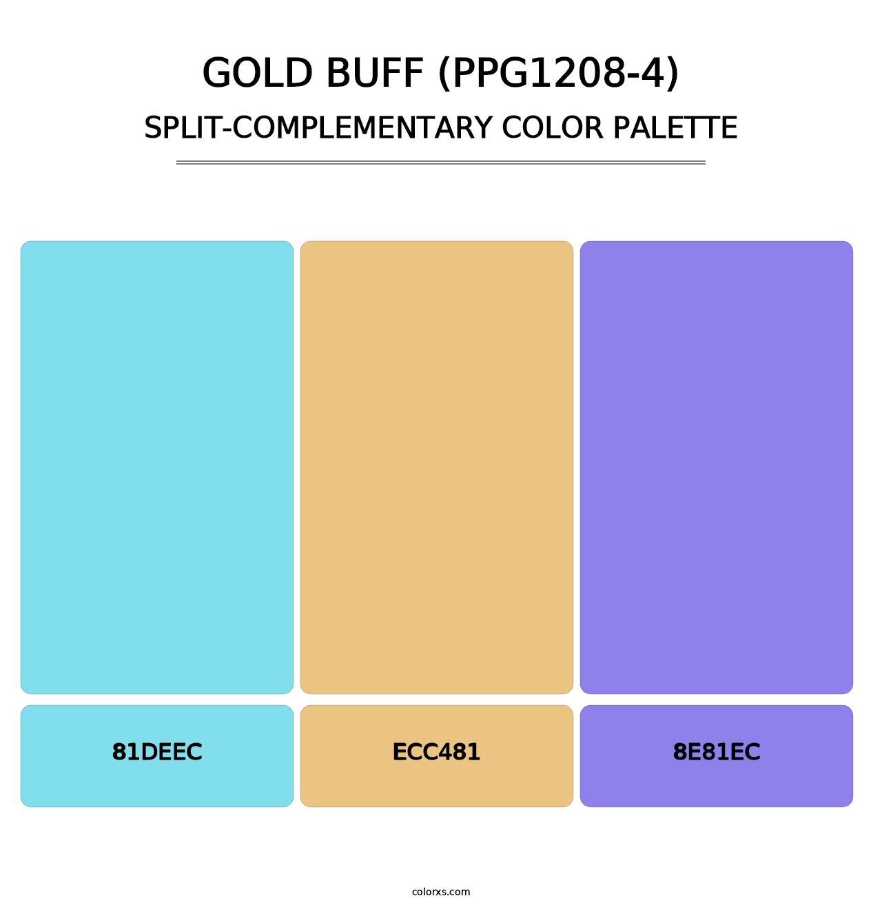 Gold Buff (PPG1208-4) - Split-Complementary Color Palette