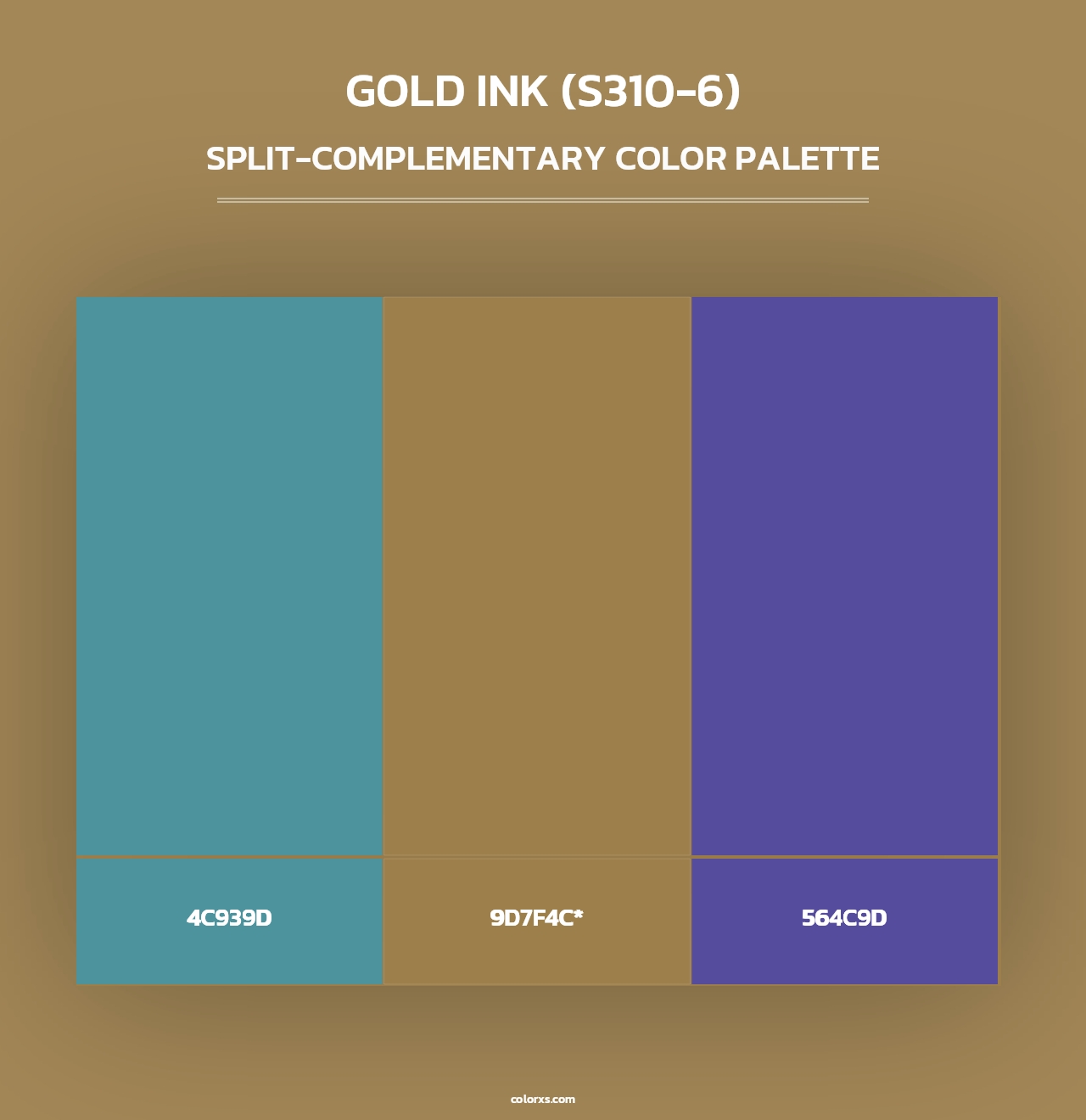 Gold Ink (S310-6) - Split-Complementary Color Palette