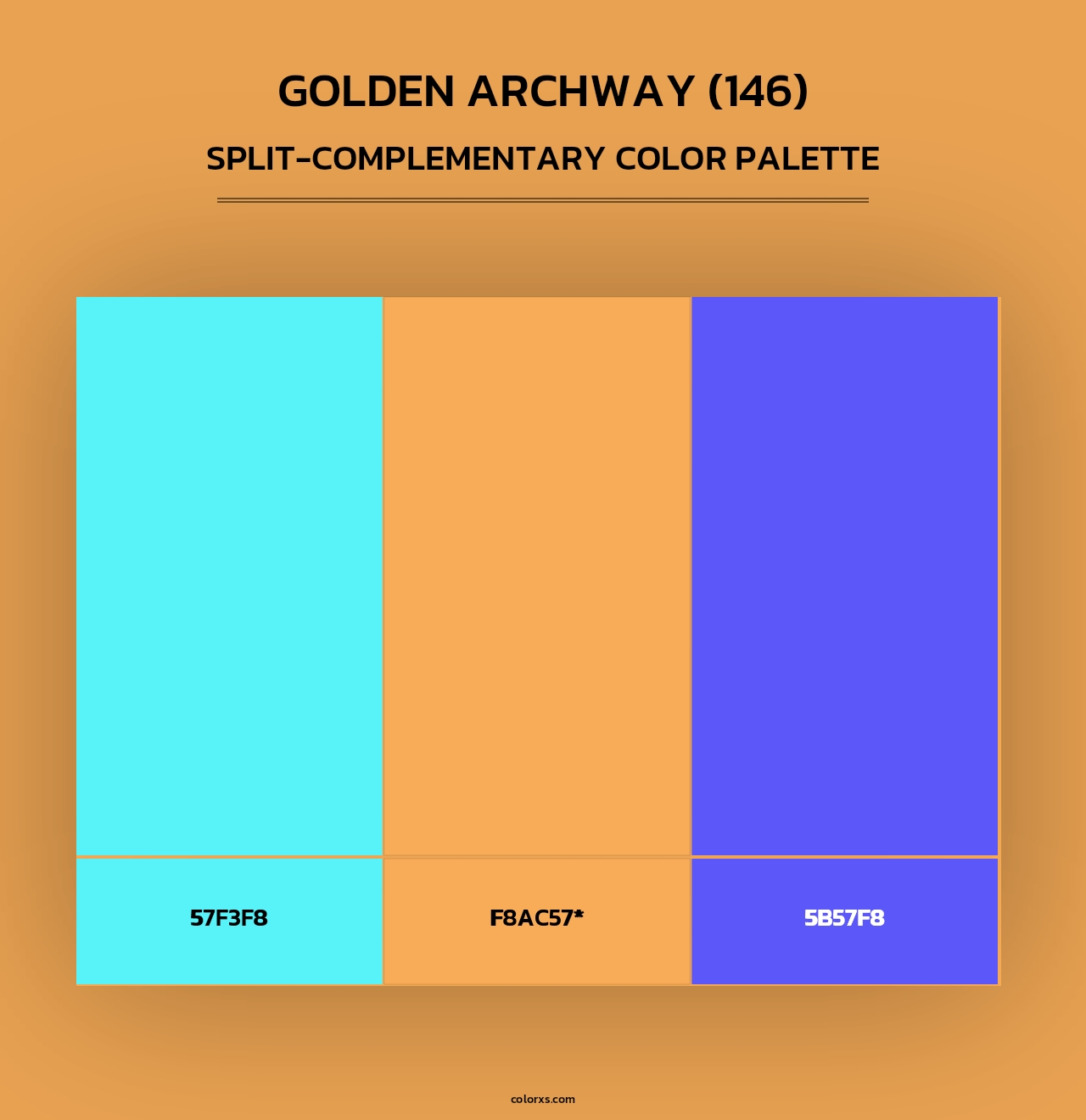 Golden Archway (146) - Split-Complementary Color Palette