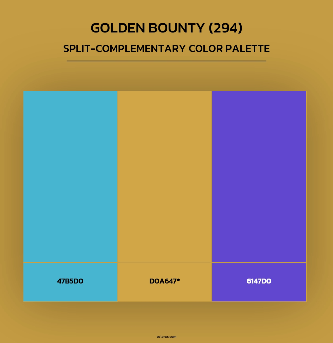 Golden Bounty (294) - Split-Complementary Color Palette