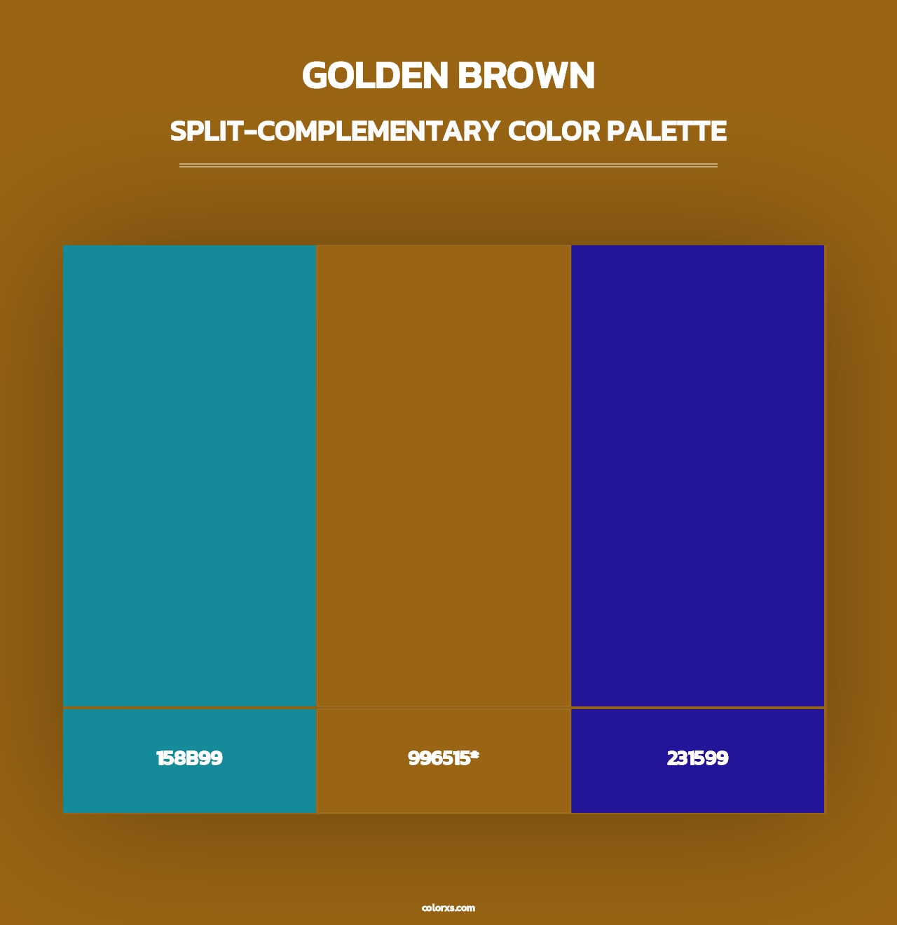 Golden brown - Split-Complementary Color Palette