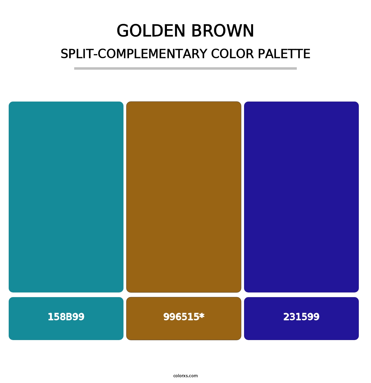 Golden brown - Split-Complementary Color Palette