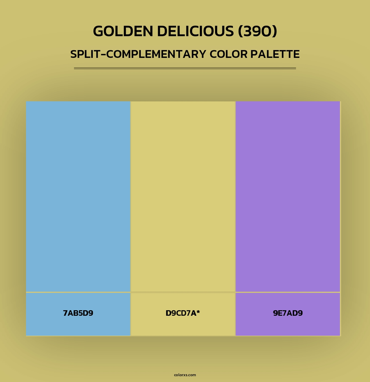 Golden Delicious (390) - Split-Complementary Color Palette