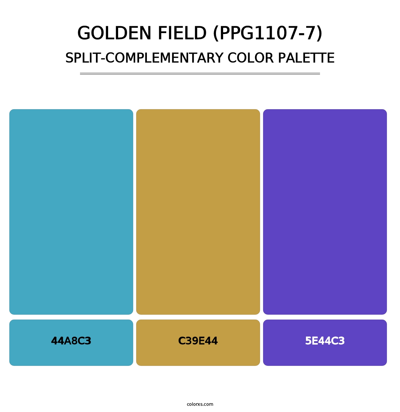 Golden Field (PPG1107-7) - Split-Complementary Color Palette