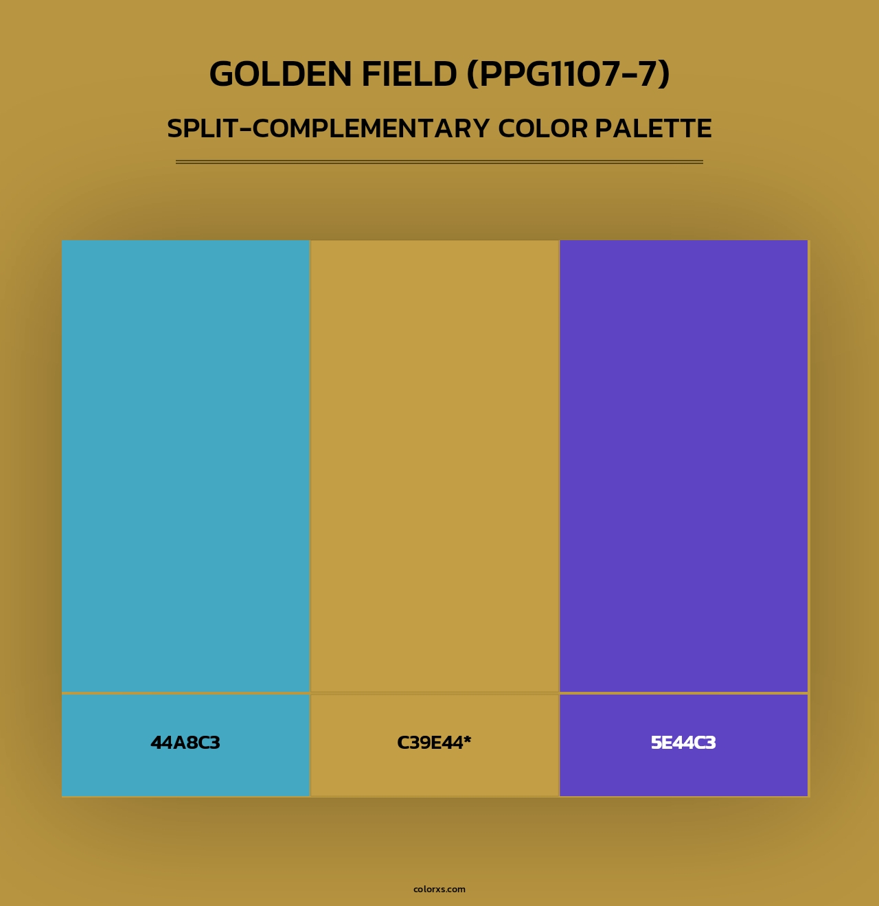 Golden Field (PPG1107-7) - Split-Complementary Color Palette