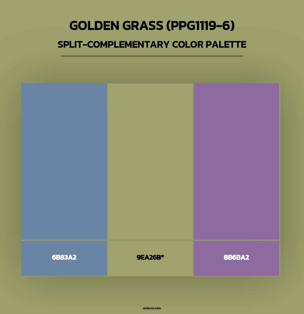 Golden Grass (PPG1119-6) - Split-Complementary Color Palette