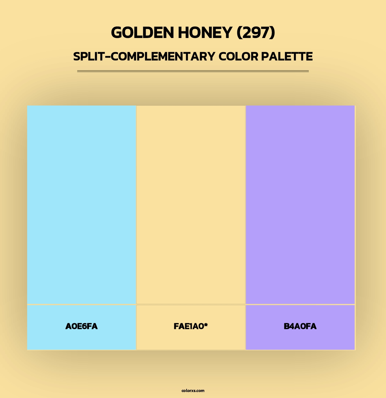 Golden Honey (297) - Split-Complementary Color Palette