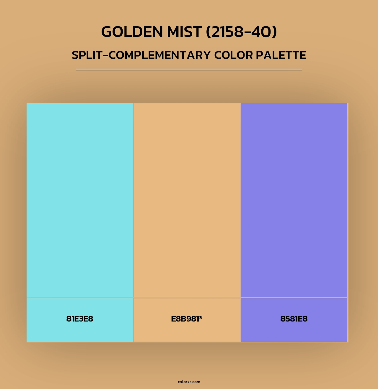Golden Mist (2158-40) - Split-Complementary Color Palette