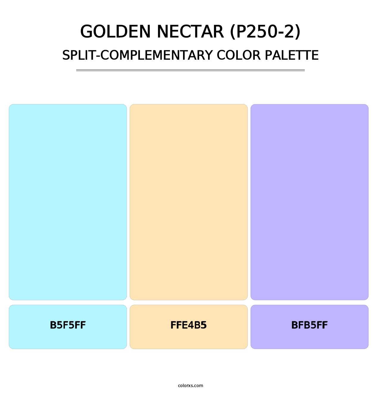Golden Nectar (P250-2) - Split-Complementary Color Palette