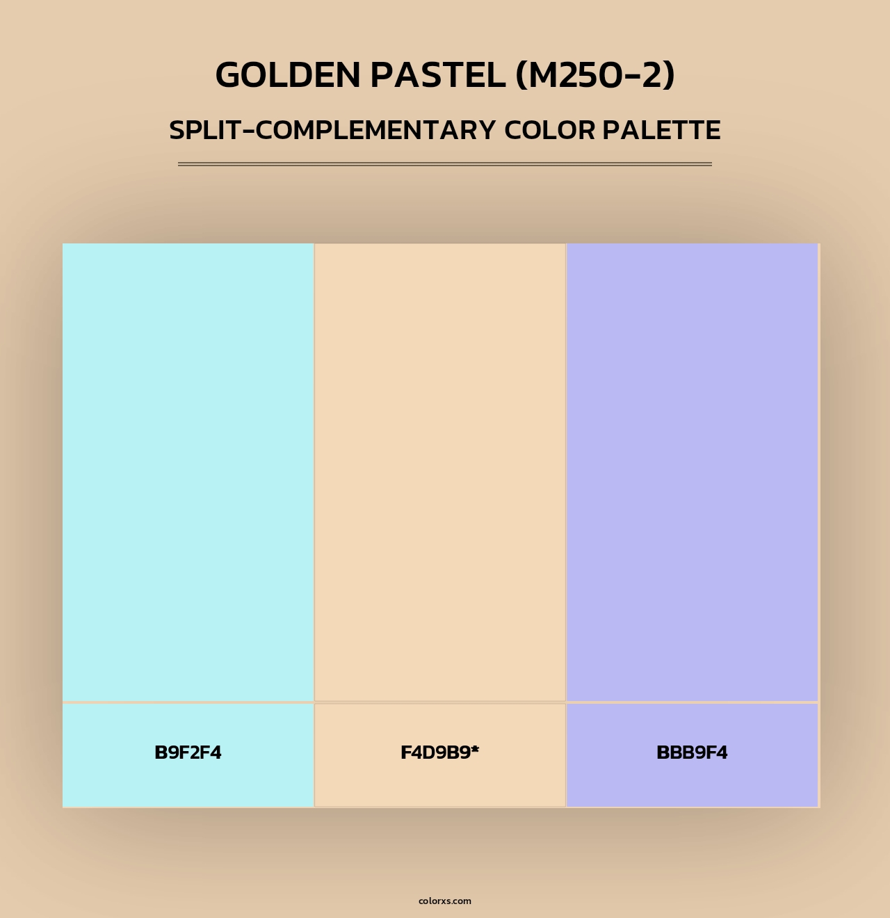 Golden Pastel (M250-2) - Split-Complementary Color Palette