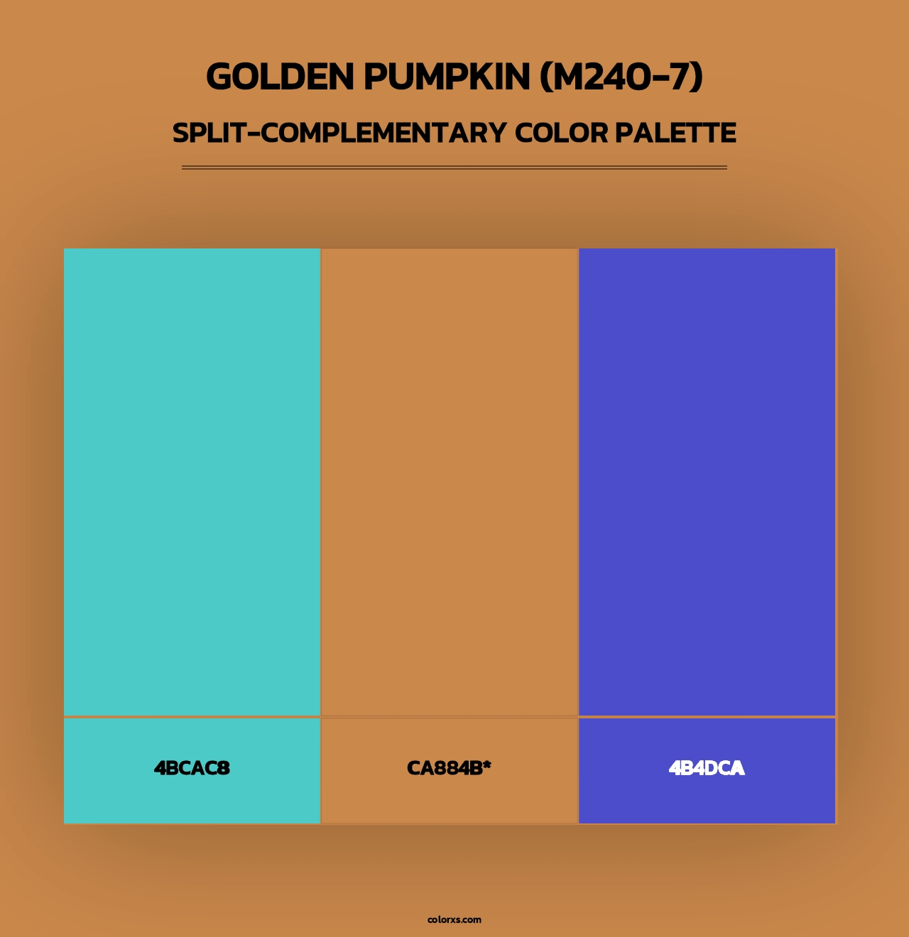 Golden Pumpkin (M240-7) - Split-Complementary Color Palette