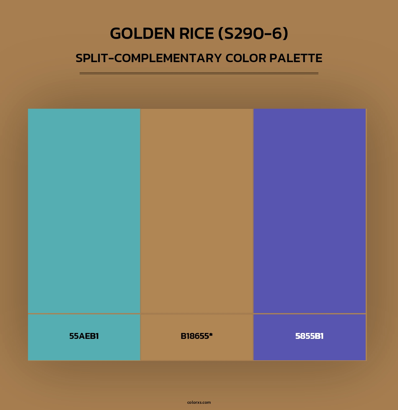Golden Rice (S290-6) - Split-Complementary Color Palette