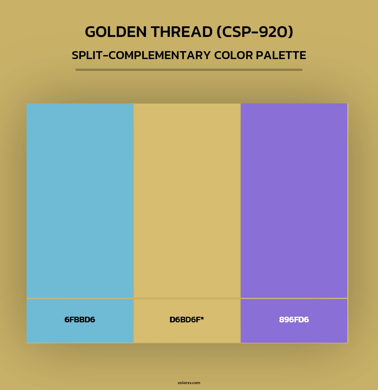 Golden Thread (CSP-920) - Split-Complementary Color Palette
