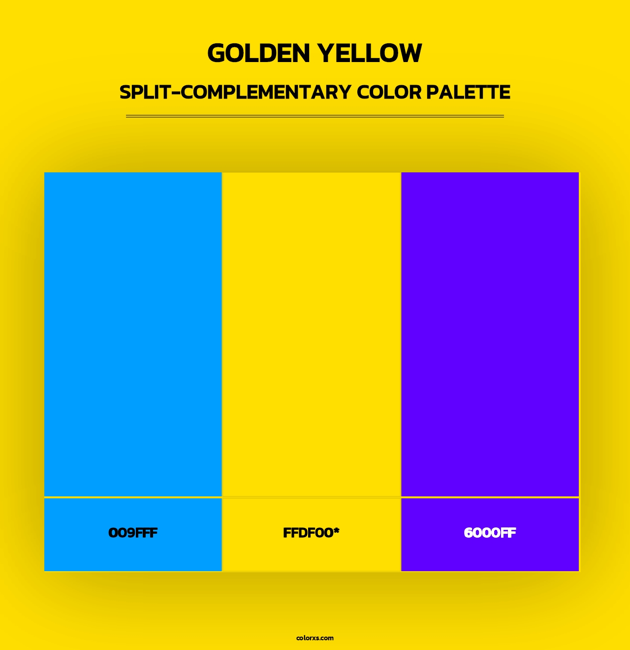 Golden Yellow - Split-Complementary Color Palette