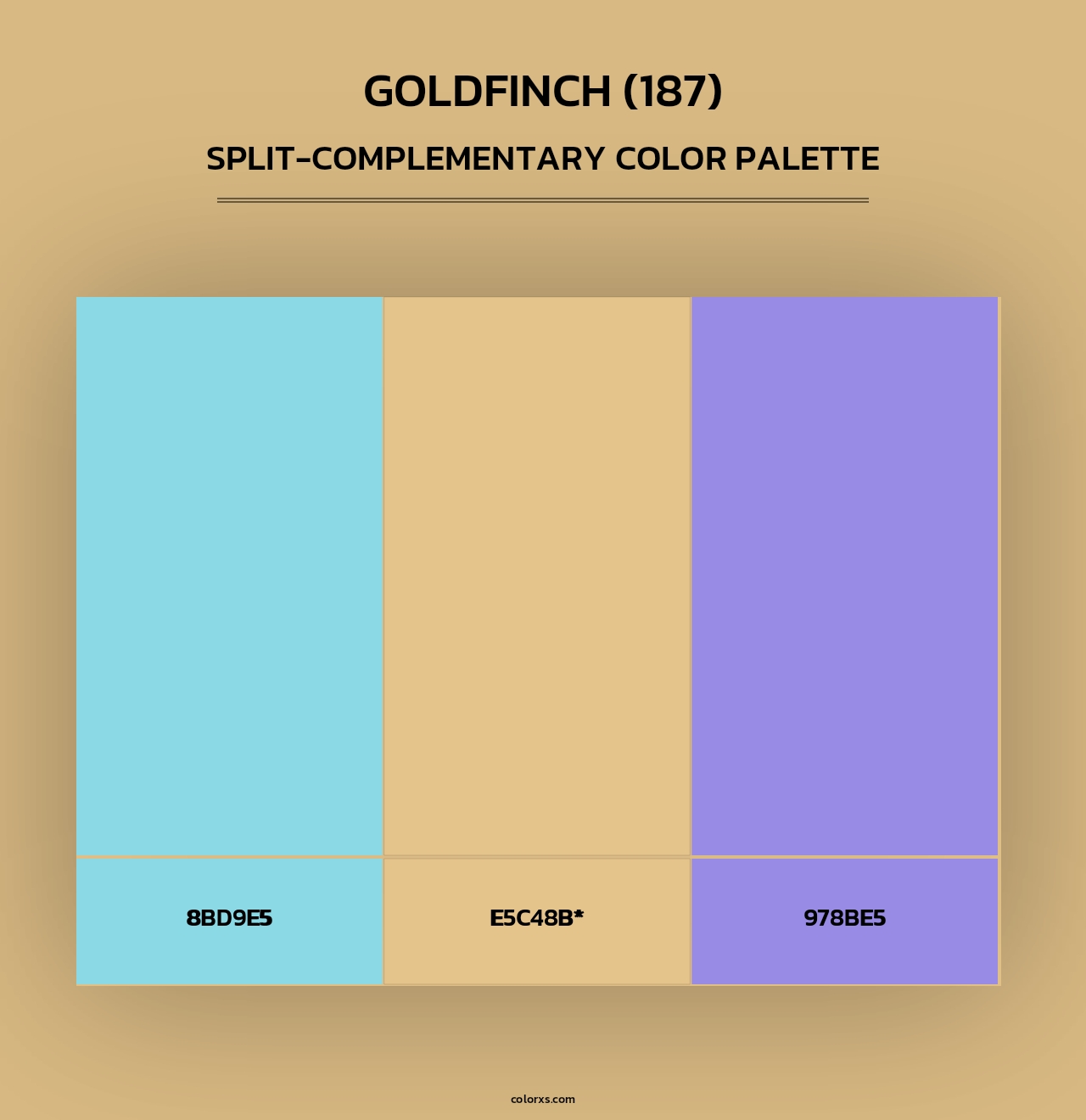 Goldfinch (187) - Split-Complementary Color Palette