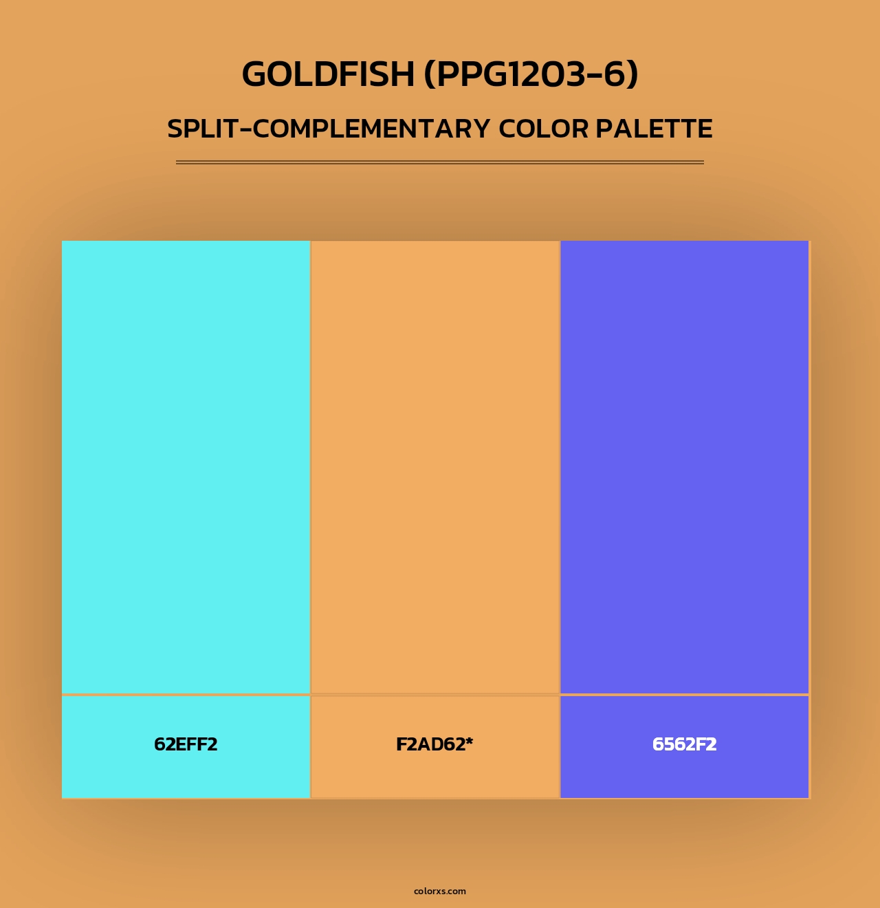 Goldfish (PPG1203-6) - Split-Complementary Color Palette