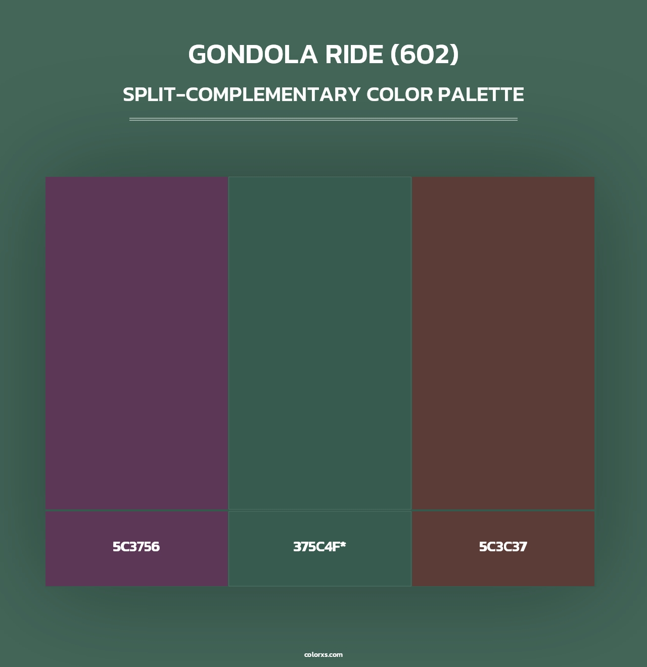 Gondola Ride (602) - Split-Complementary Color Palette