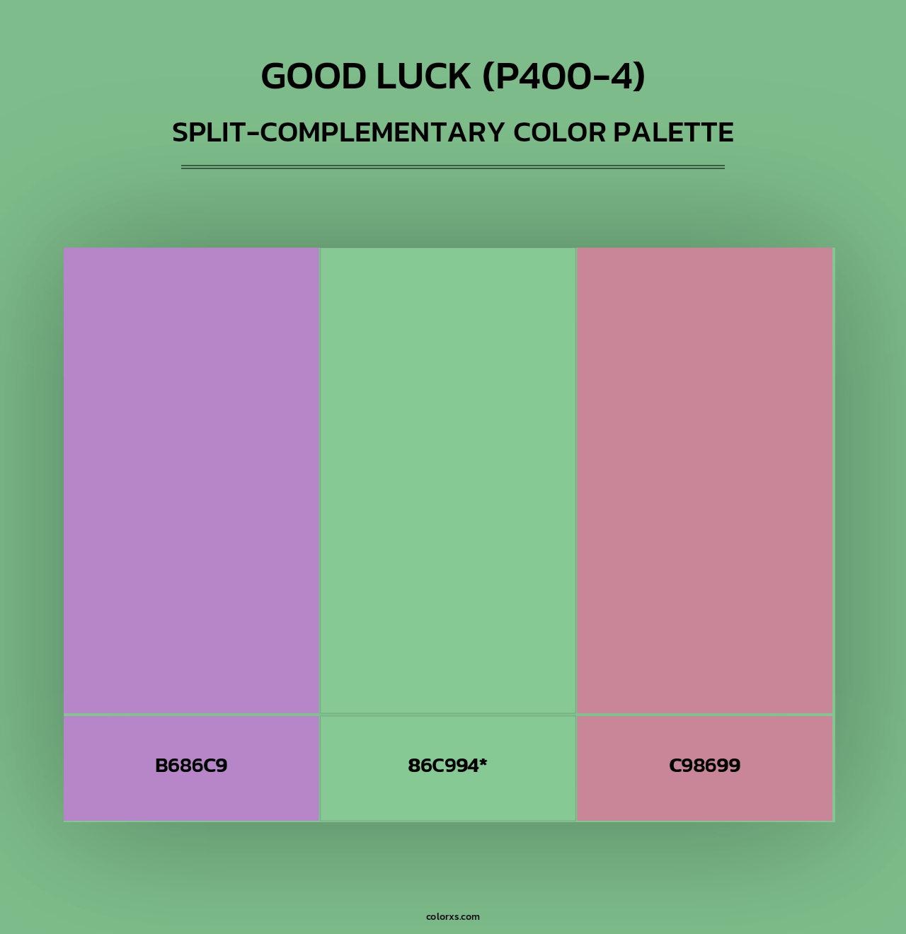 Good Luck (P400-4) - Split-Complementary Color Palette