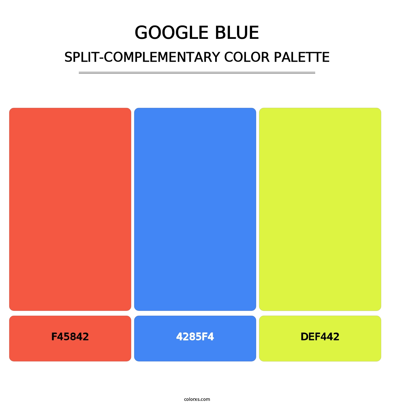 Google Blue - Split-Complementary Color Palette