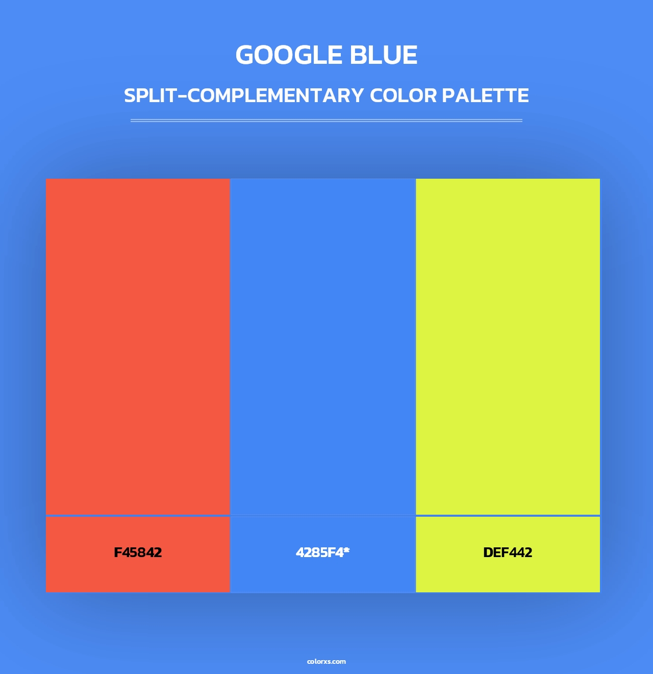 Google Blue - Split-Complementary Color Palette
