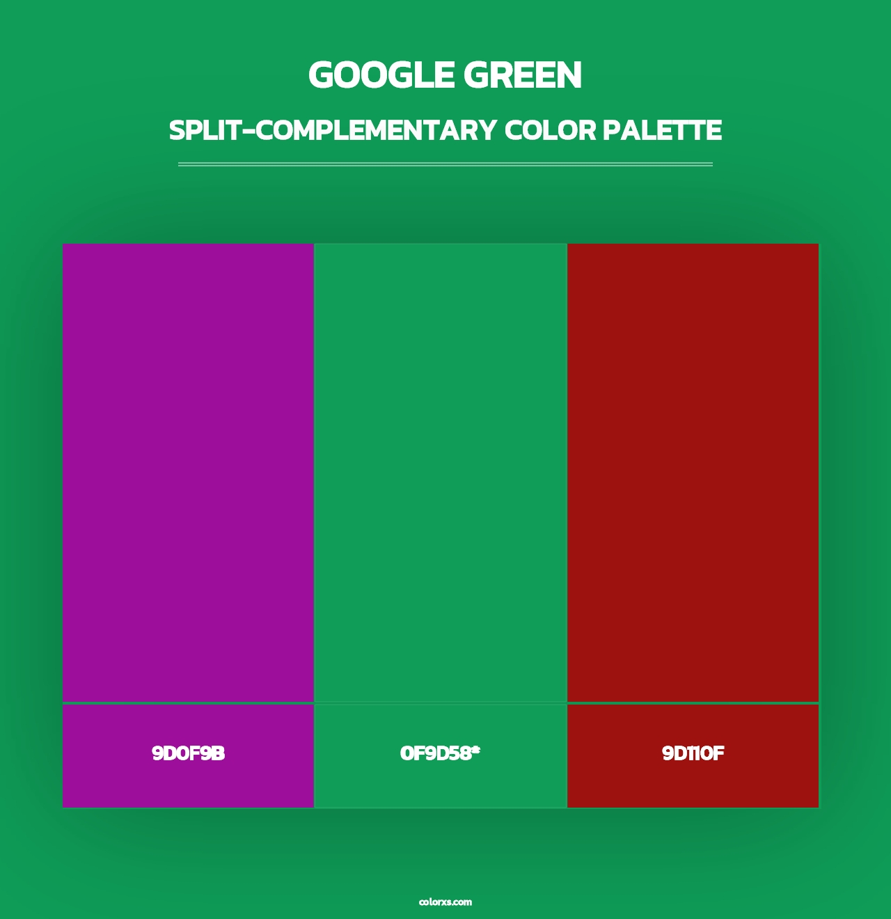 Google Green - Split-Complementary Color Palette
