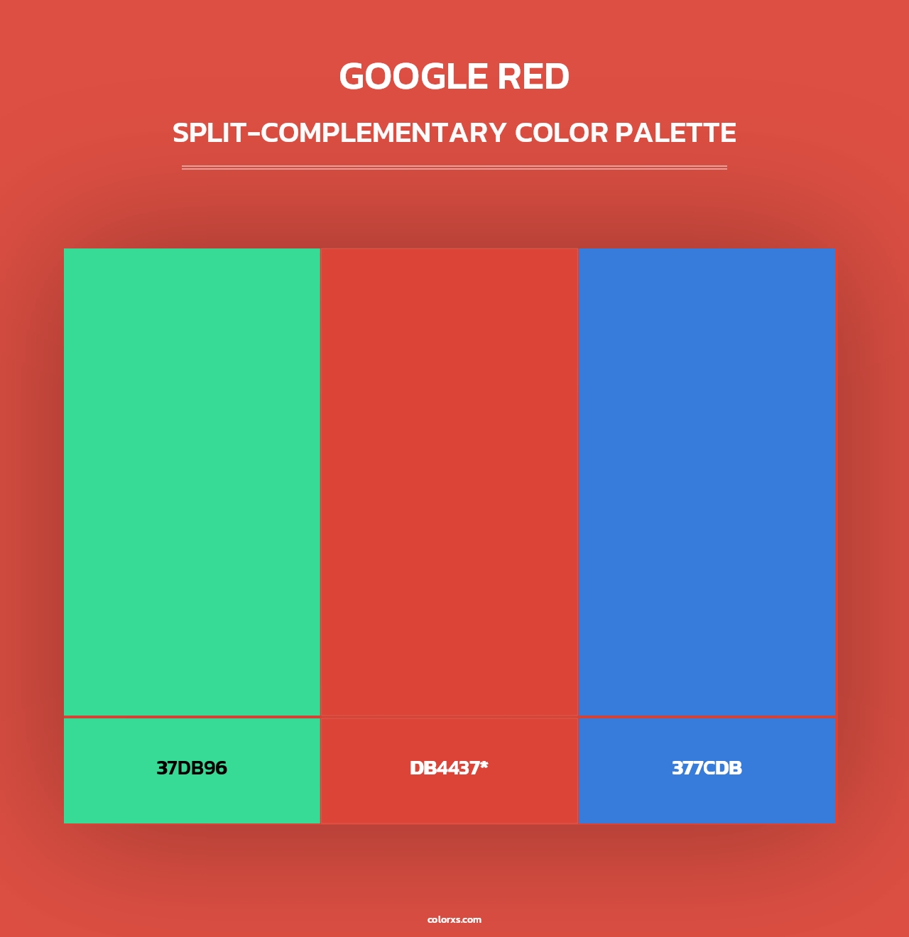 Google Red - Split-Complementary Color Palette