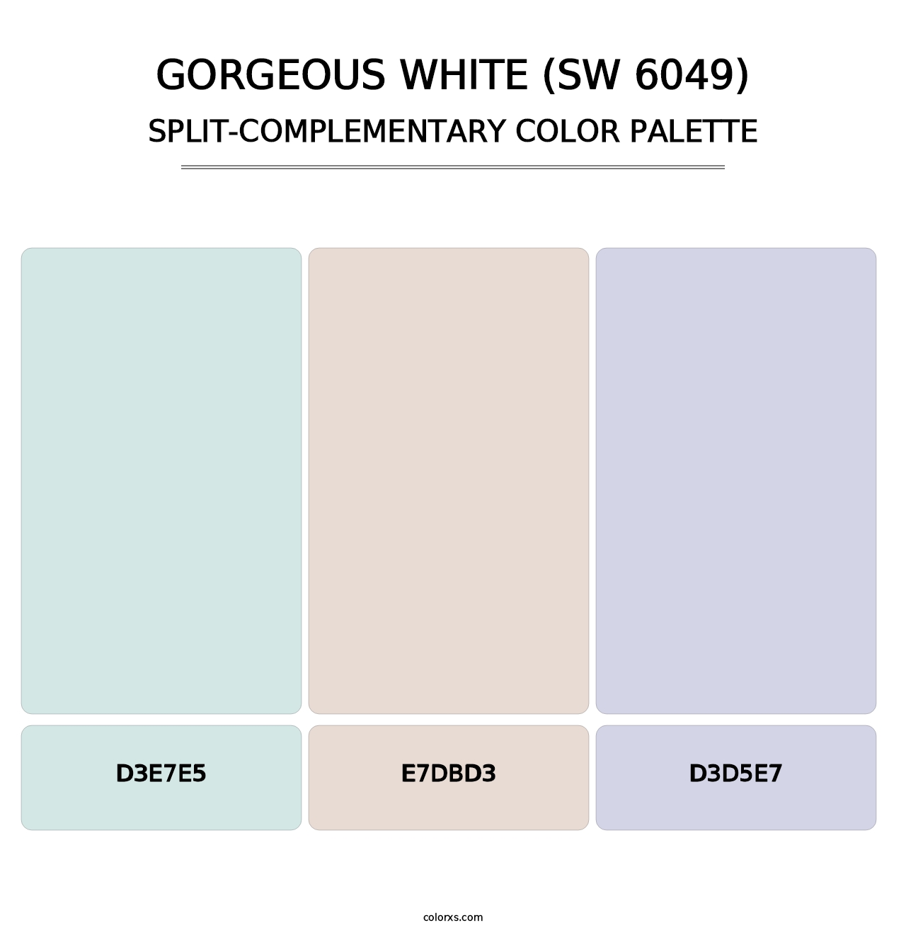 Gorgeous White (SW 6049) - Split-Complementary Color Palette