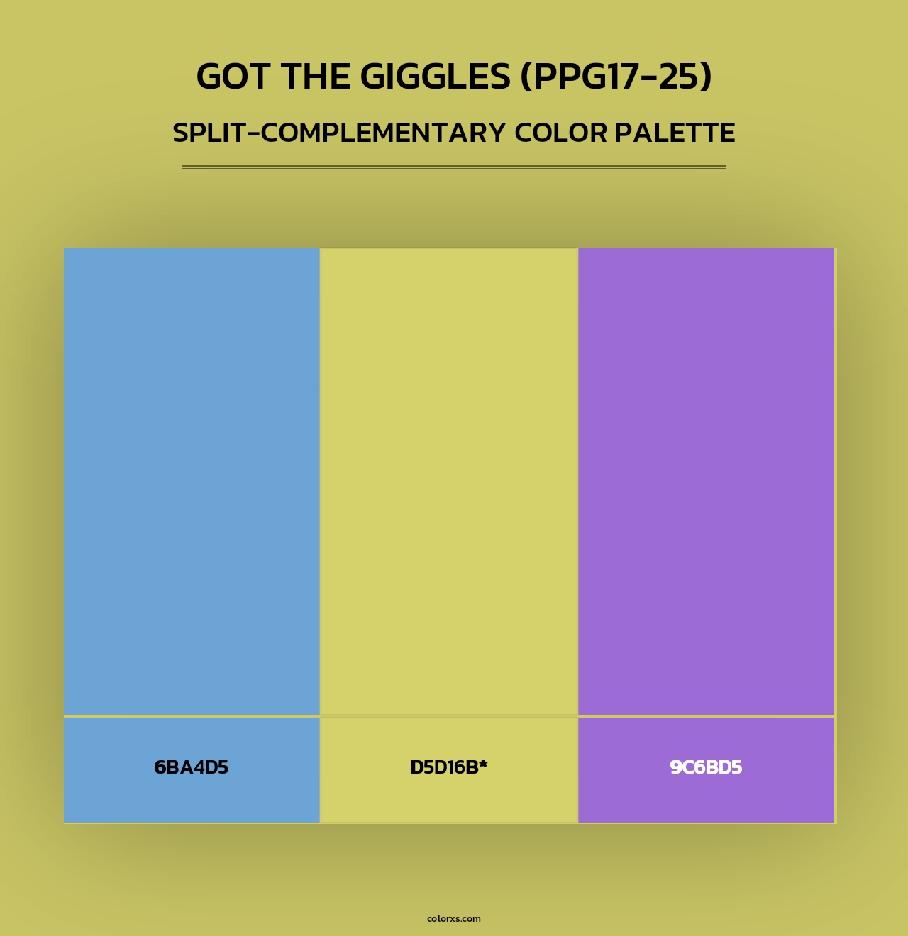 Got The Giggles (PPG17-25) - Split-Complementary Color Palette