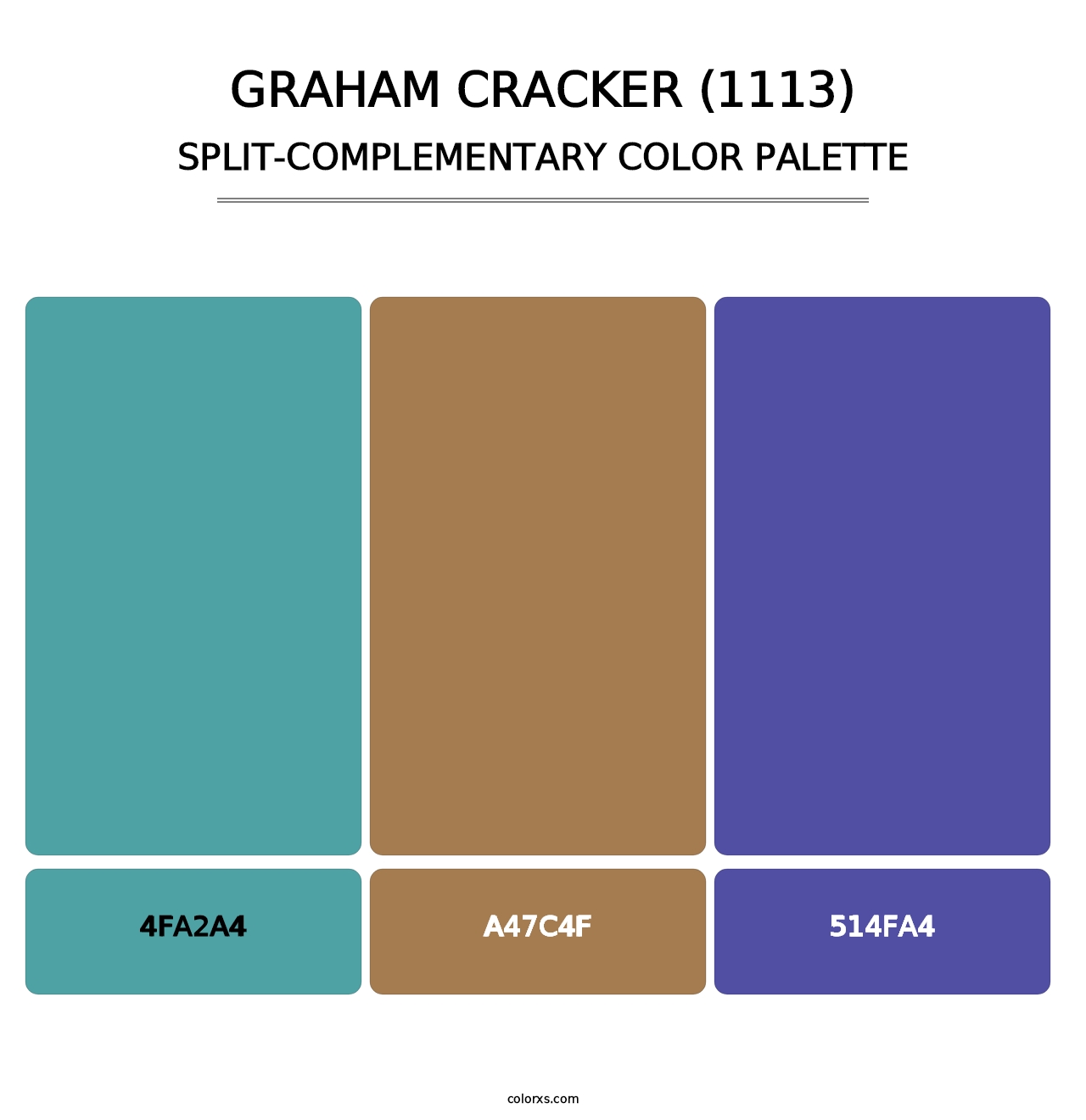 Graham Cracker (1113) - Split-Complementary Color Palette