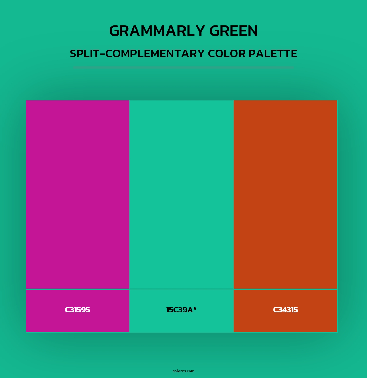 Grammarly Green - Split-Complementary Color Palette