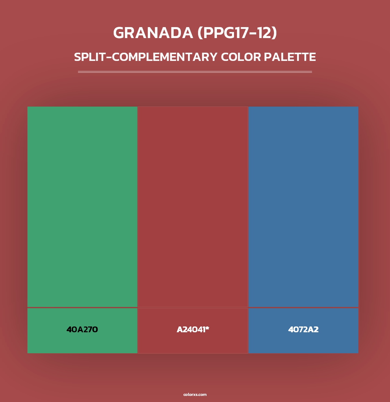 Granada (PPG17-12) - Split-Complementary Color Palette