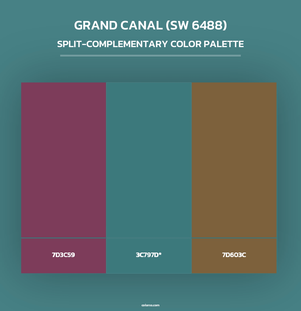 Grand Canal (SW 6488) - Split-Complementary Color Palette