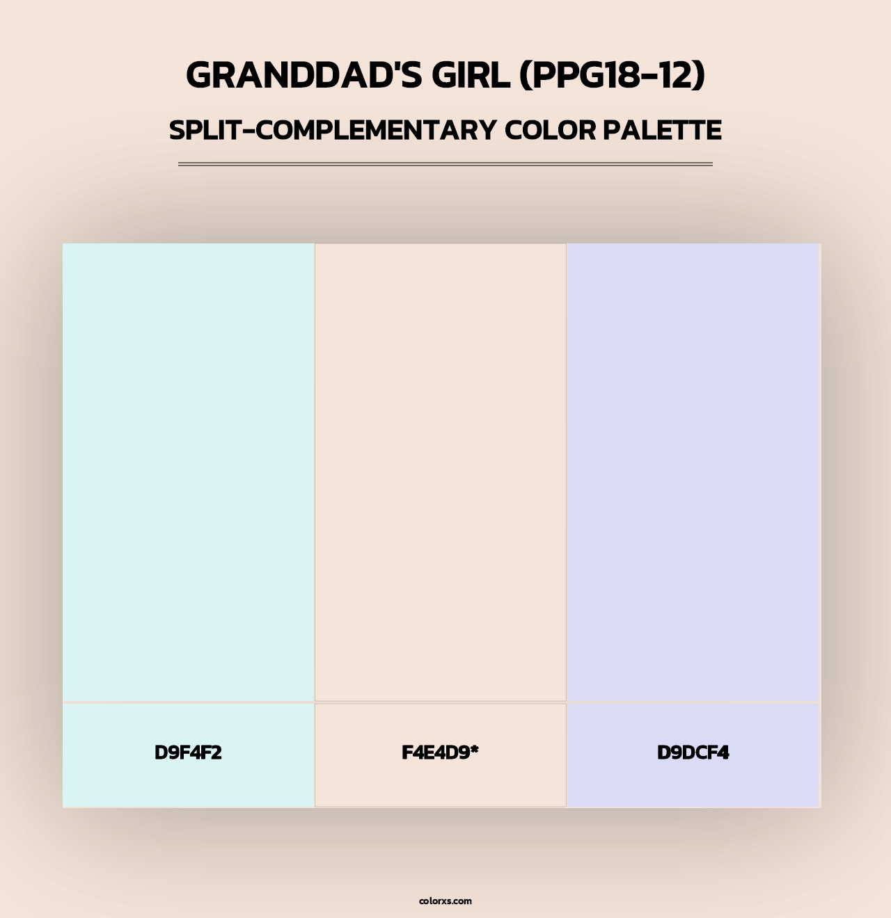 Granddad's Girl (PPG18-12) - Split-Complementary Color Palette