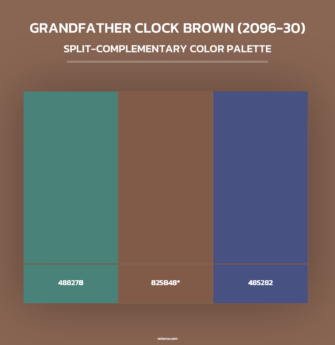 Grandfather Clock Brown (2096-30) - Split-Complementary Color Palette