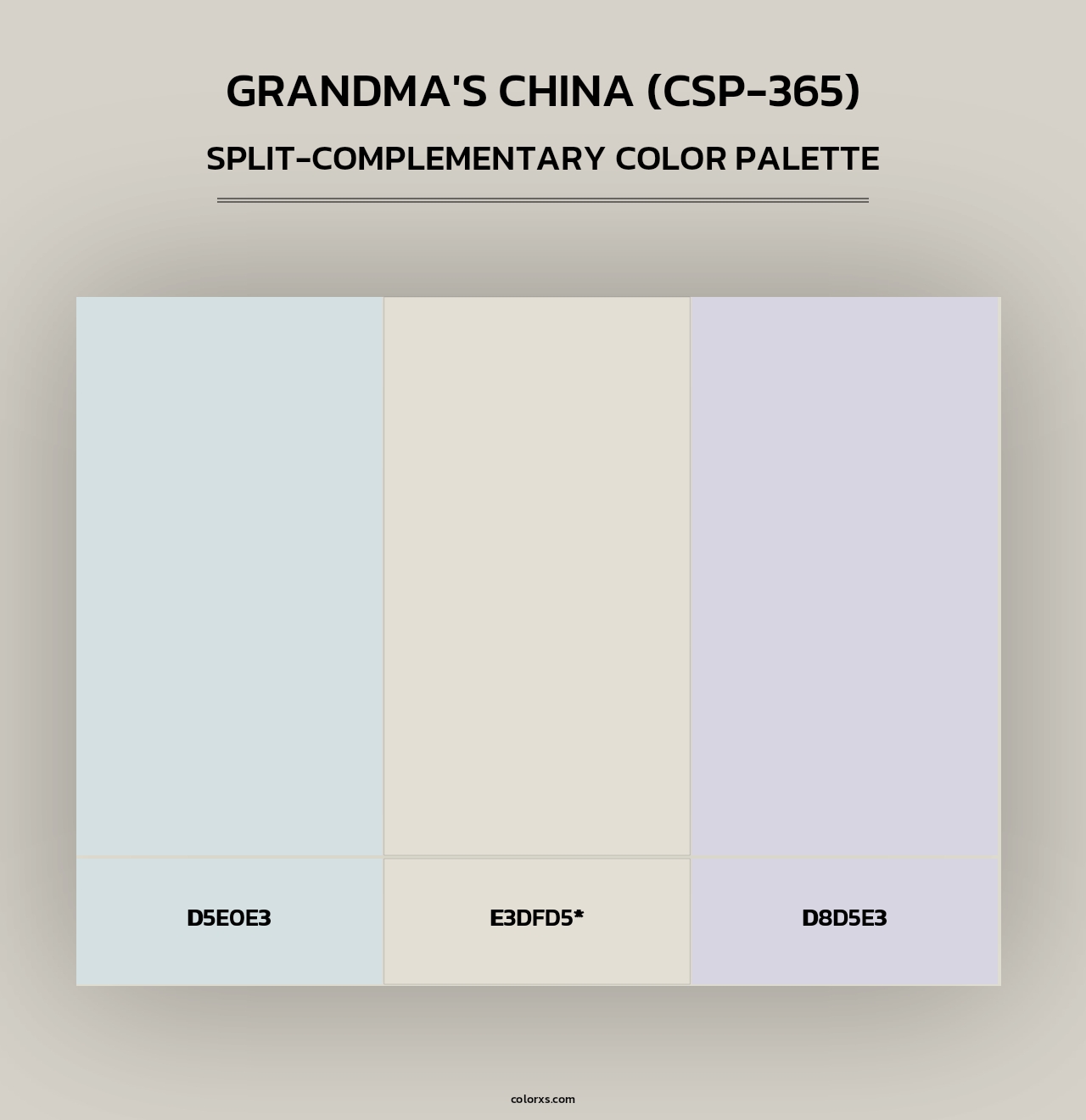 Grandma's China (CSP-365) - Split-Complementary Color Palette