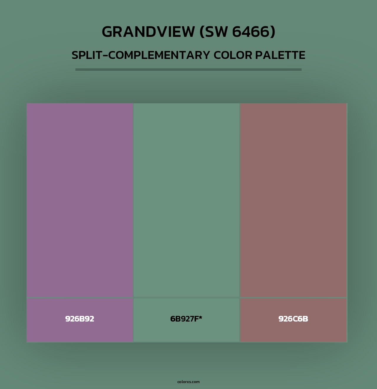 Grandview (SW 6466) - Split-Complementary Color Palette