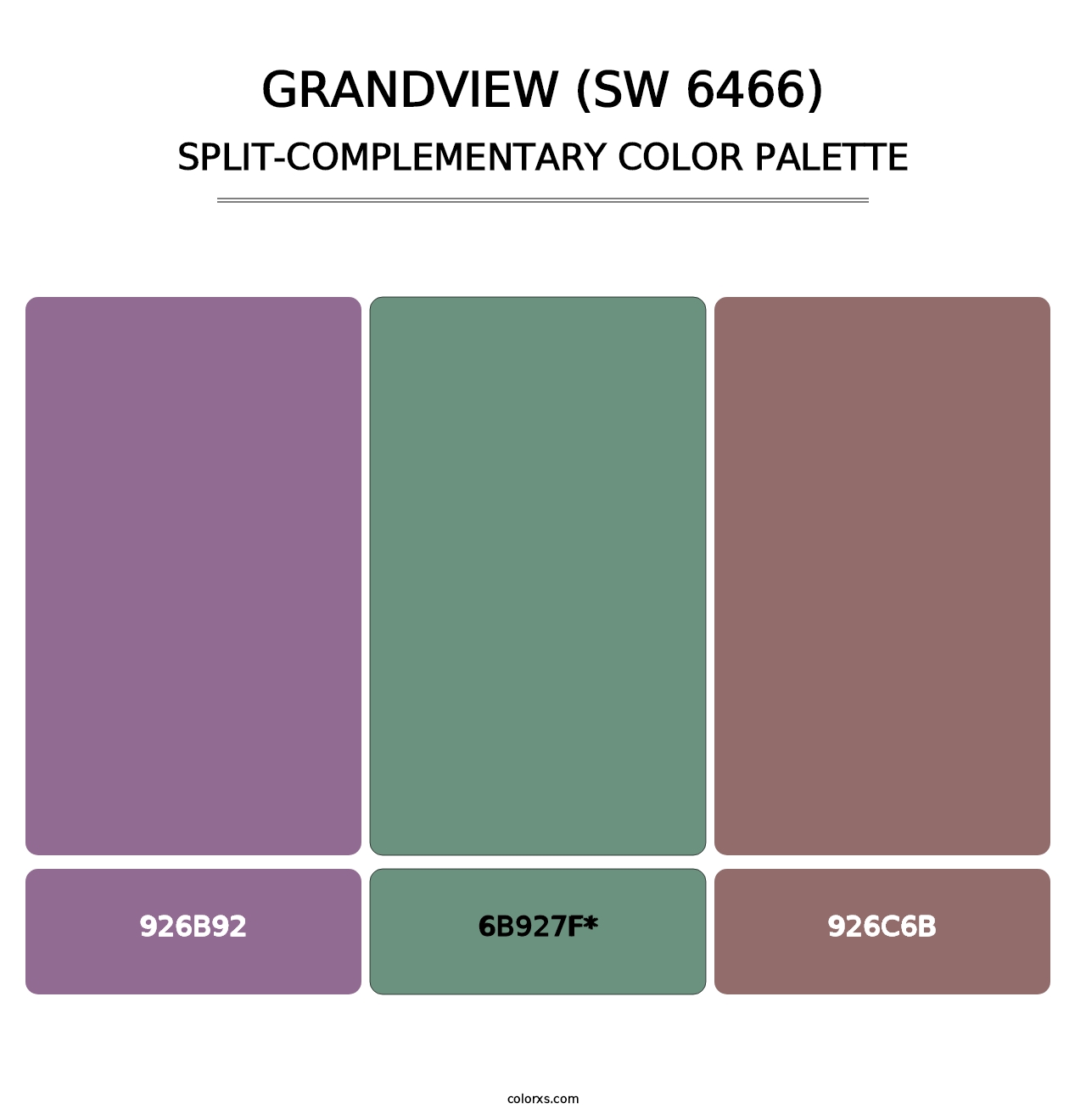 Grandview (SW 6466) - Split-Complementary Color Palette