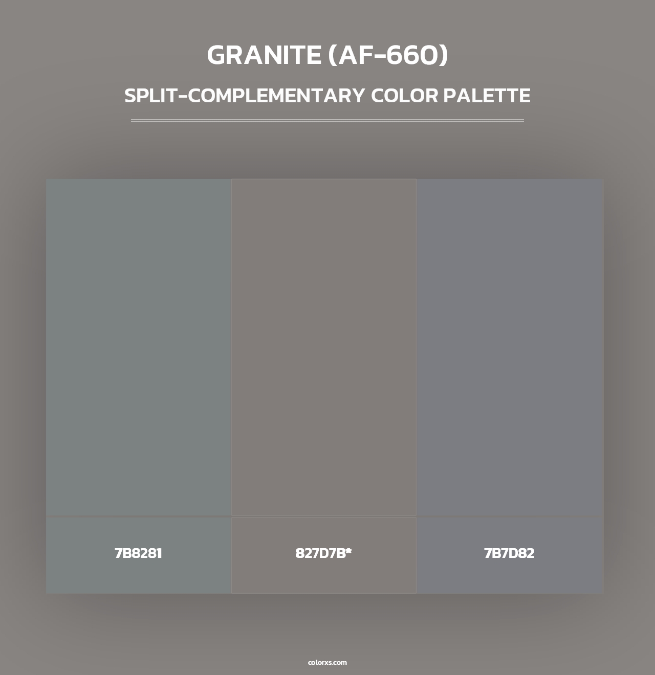 Granite (AF-660) - Split-Complementary Color Palette