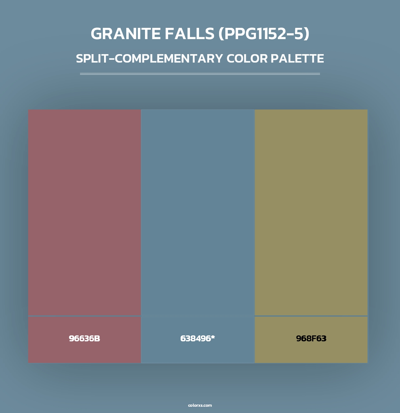 Granite Falls (PPG1152-5) - Split-Complementary Color Palette