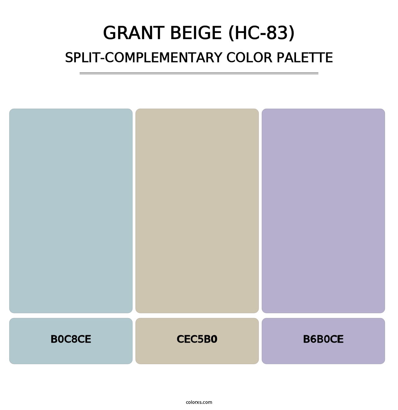 Grant Beige (HC-83) - Split-Complementary Color Palette