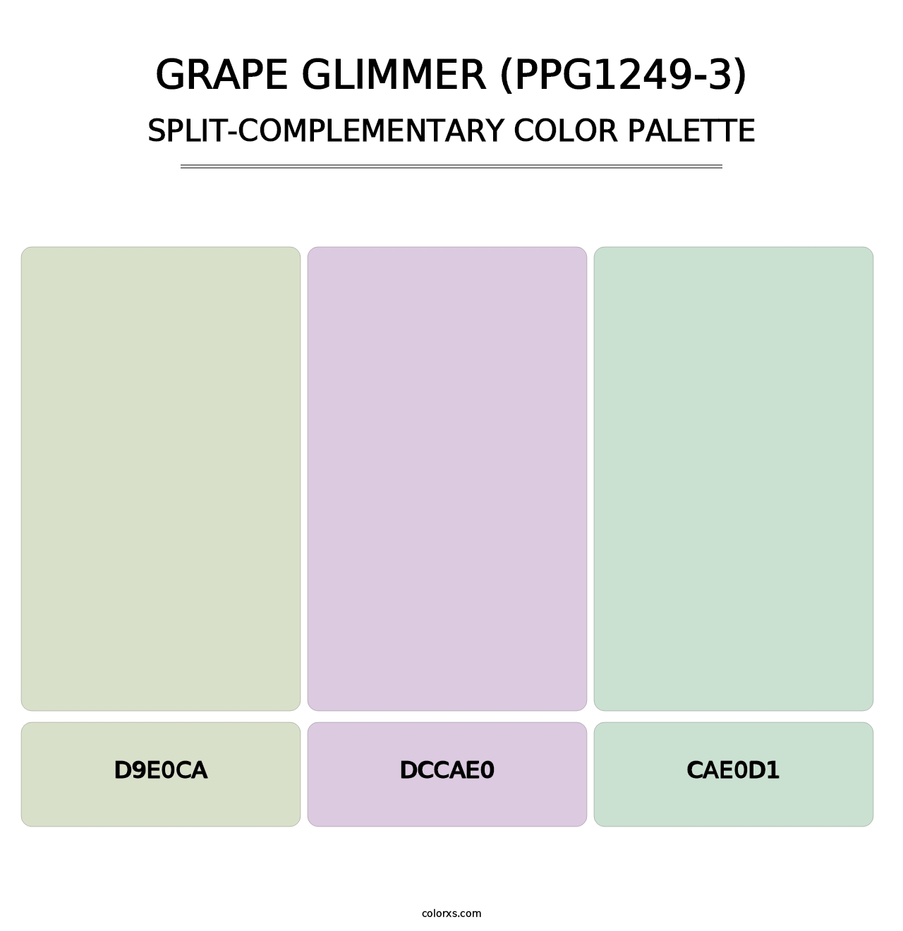 Grape Glimmer (PPG1249-3) - Split-Complementary Color Palette