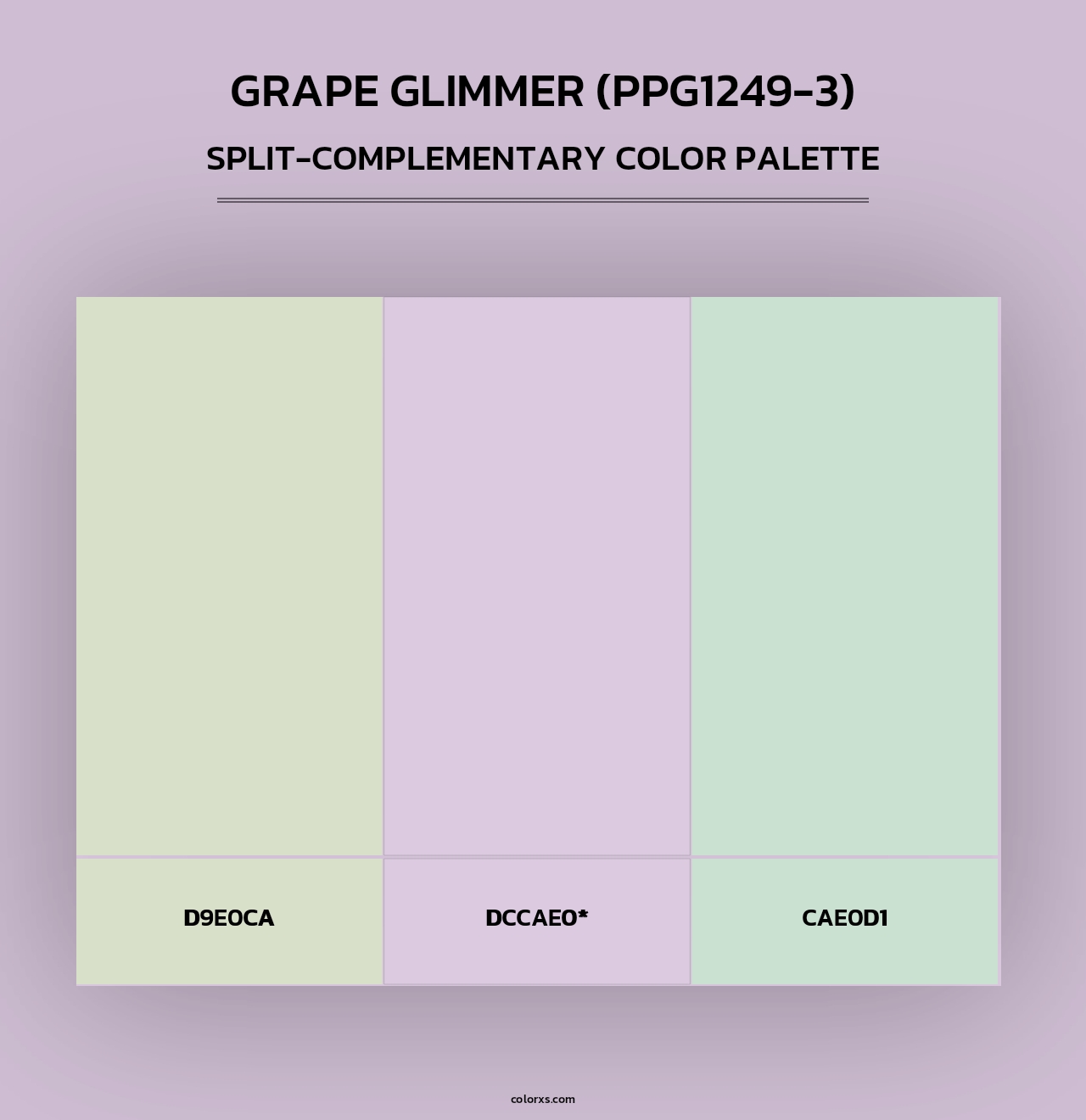 Grape Glimmer (PPG1249-3) - Split-Complementary Color Palette