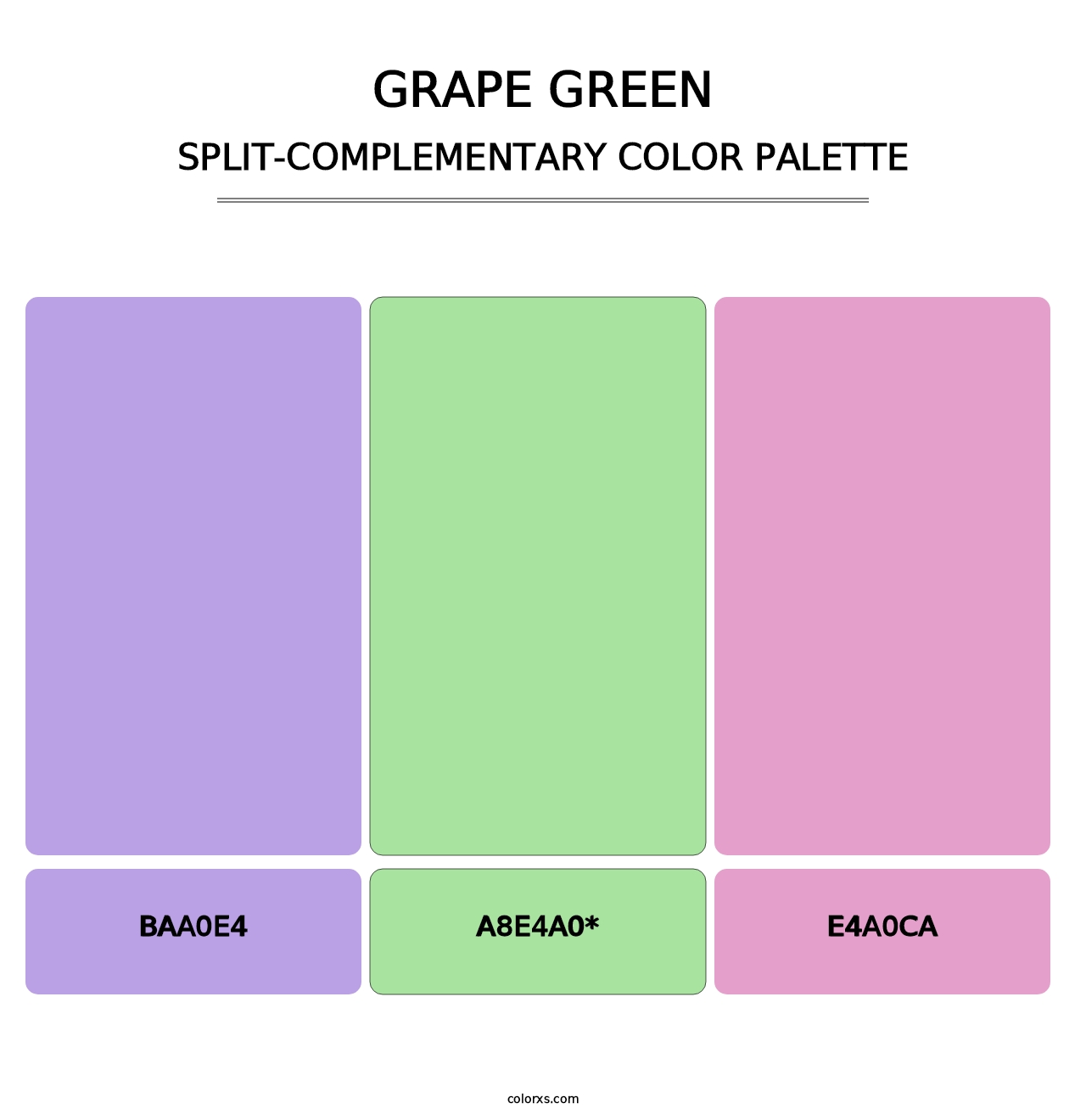Grape Green - Split-Complementary Color Palette