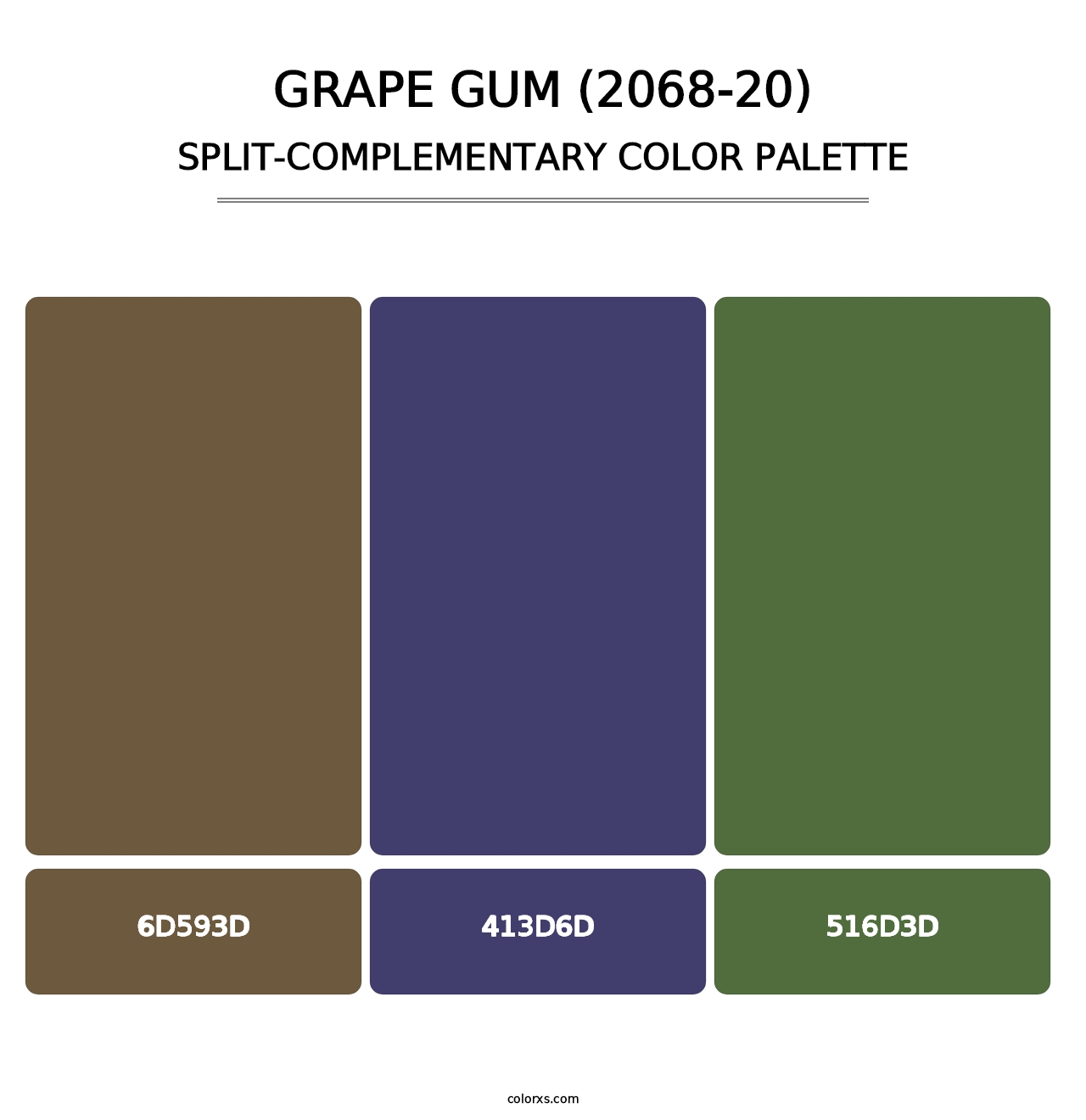 Grape Gum (2068-20) - Split-Complementary Color Palette