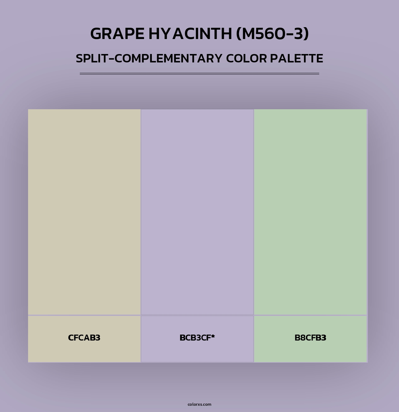 Grape Hyacinth (M560-3) - Split-Complementary Color Palette